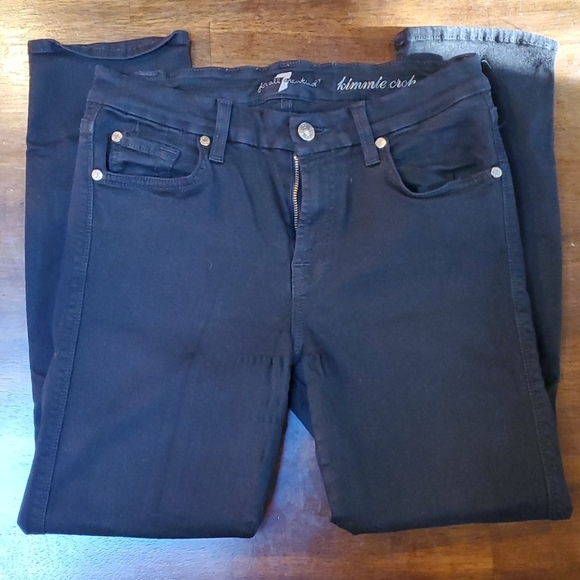 Black 7 for all mankind Kimberly crop denim - Picture 3 of 5